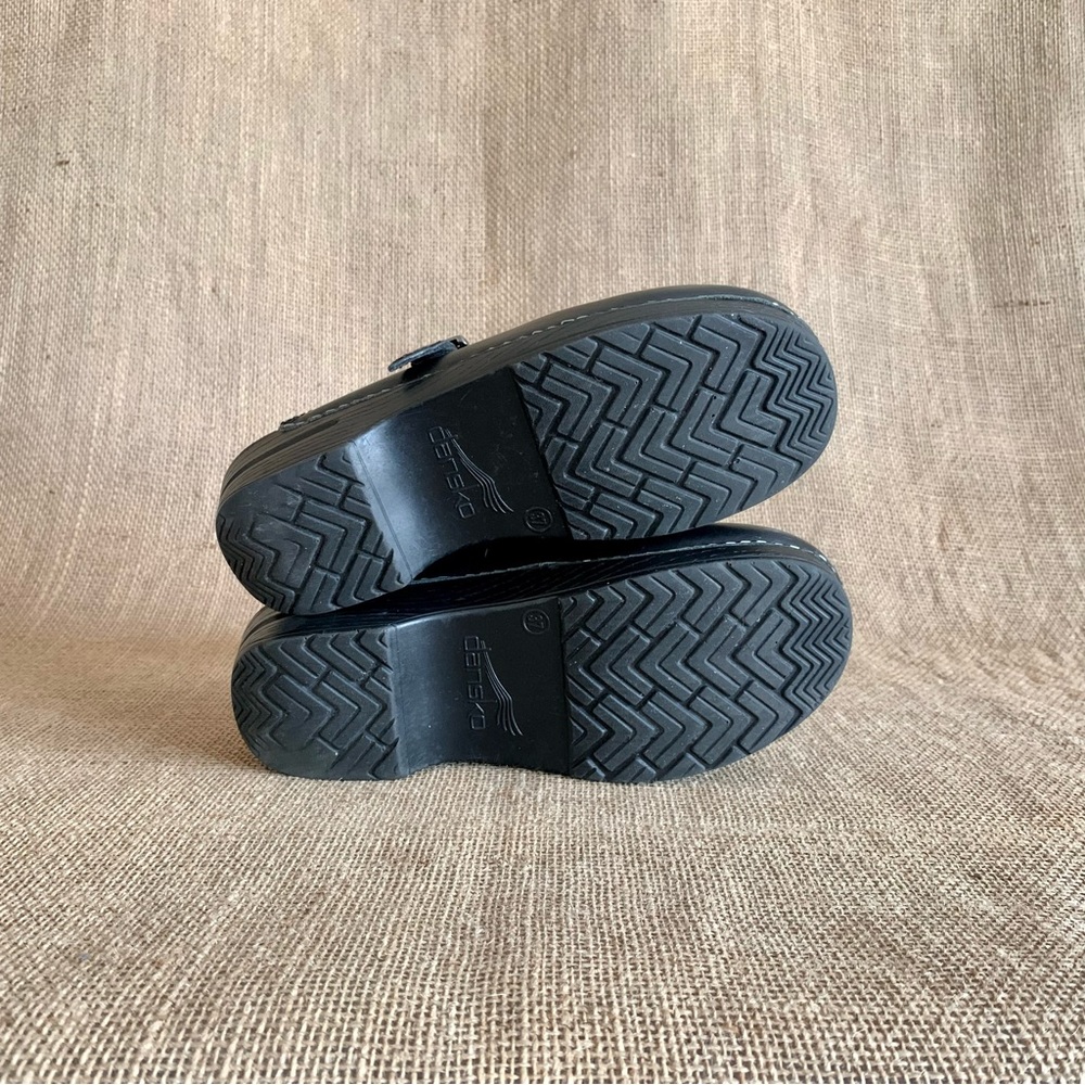 DANSKO Merrie Clogs Black Leather Mary Jane Slip-on Styling EU 37 / US 6.5-7 - Picture 7 of 12